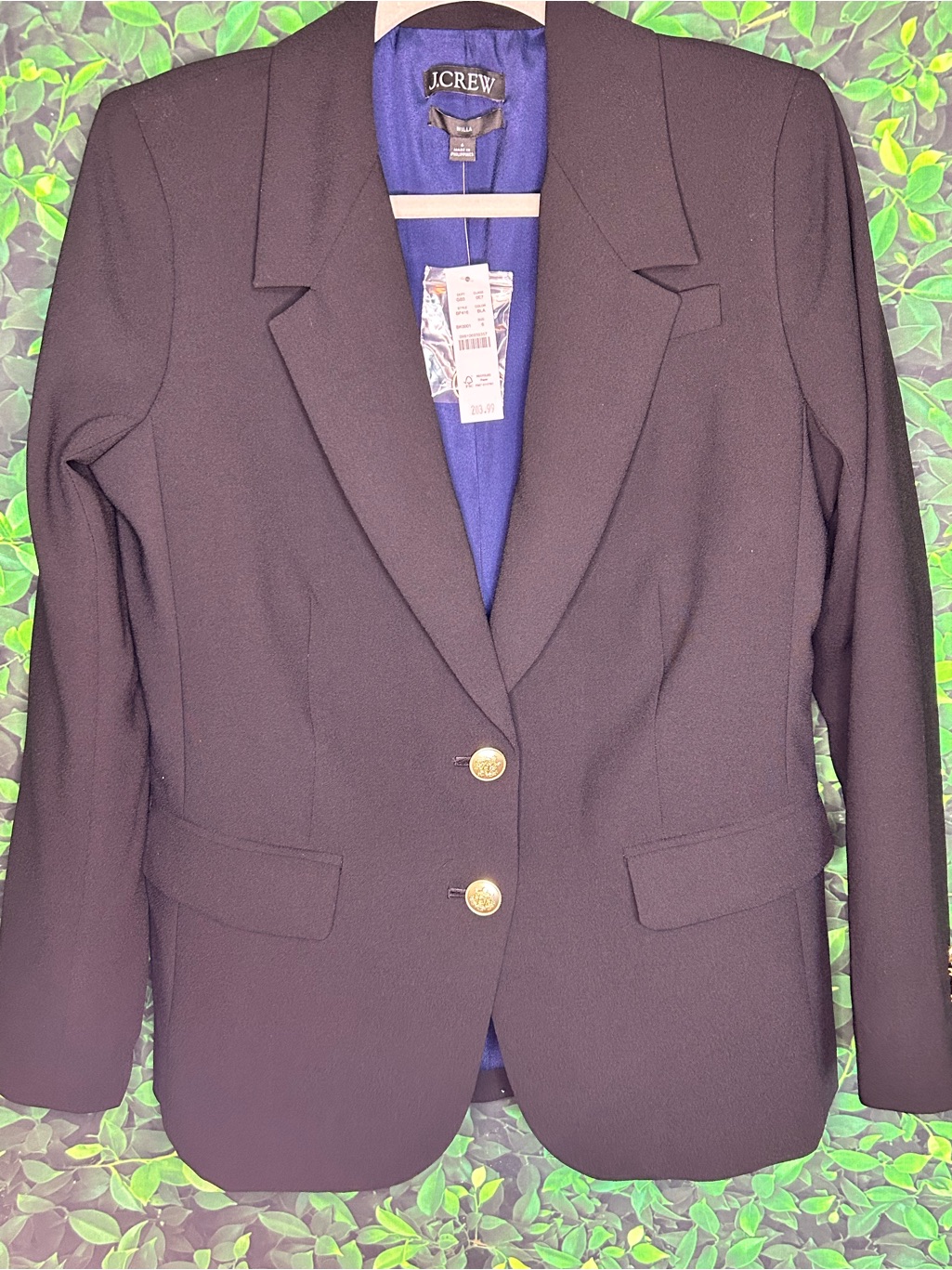 J. Crew Black Blazer With Gold Buttons